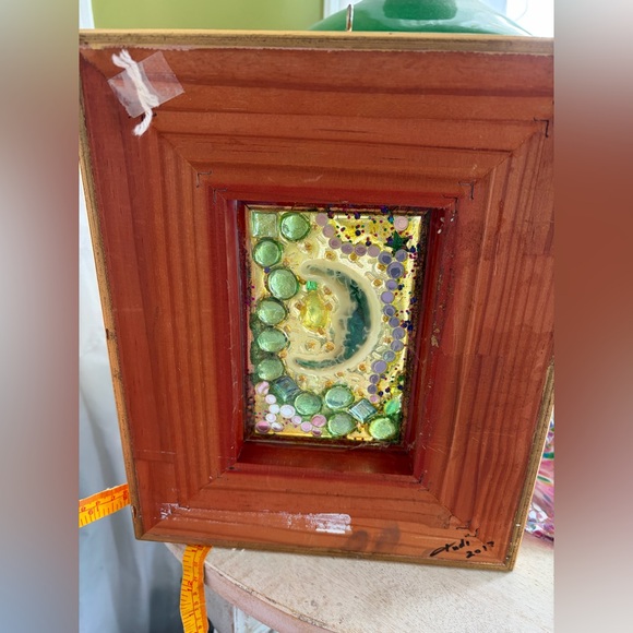 Gold Framed Green Mosaic Art - Picture 6 of 7
